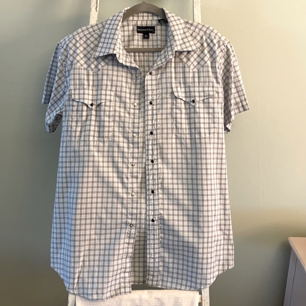 Panhandle slim men’s western wear snap L plaid